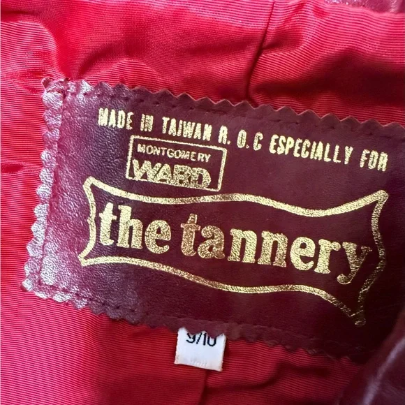 Burgundy Leather Jacket and Vest Set - Picture 7 of 10